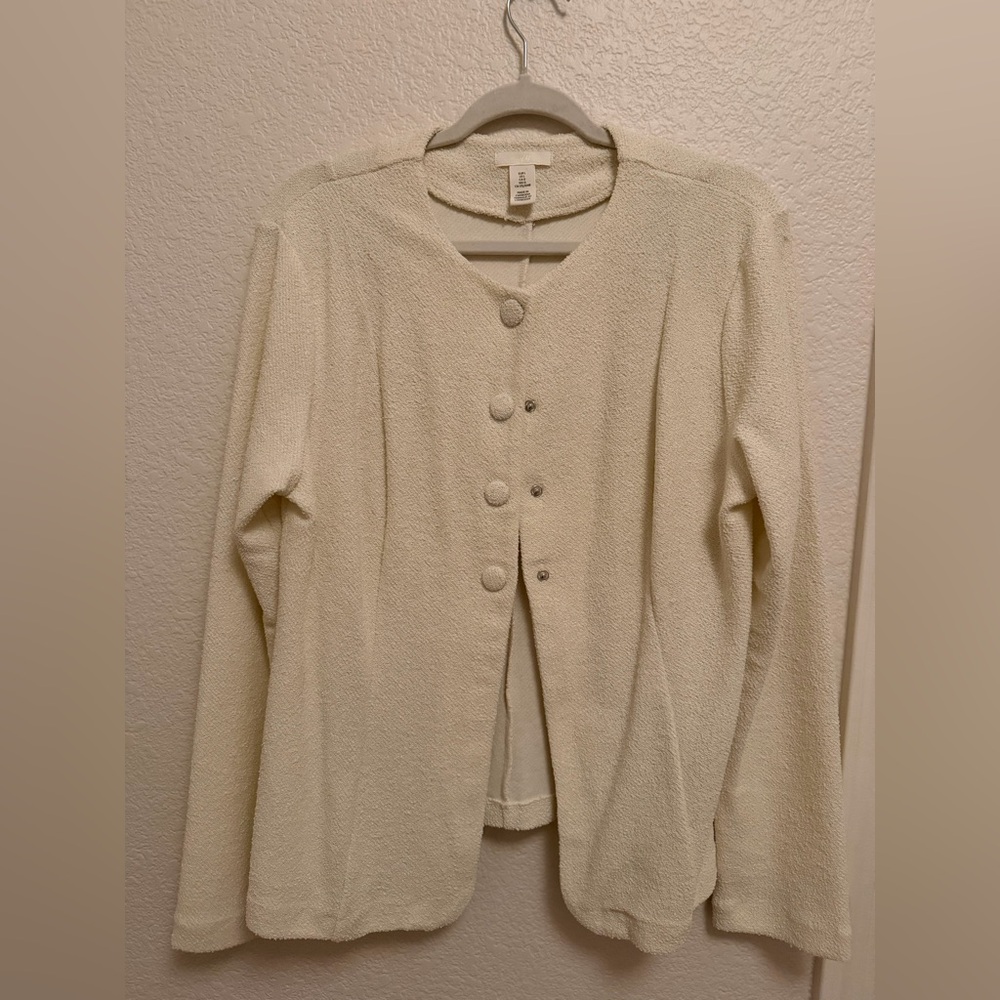 H&M Cream Textured Cardigan